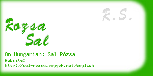 rozsa sal business card