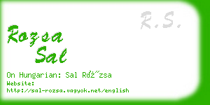 rozsa sal business card